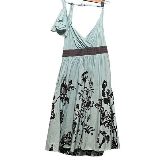 Anthropologie Stemmed Sweetbriar Dress Nathalie Lete •6• Halter Blue Floral $168 - Picture 9 of 16